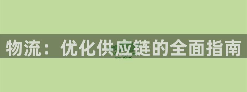 28圈注册网页：物流：优化供应链的全