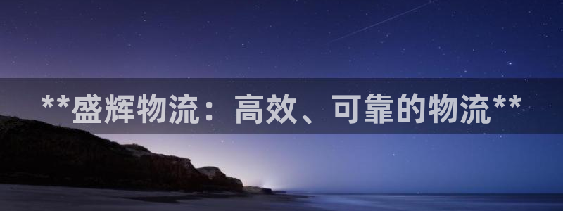 28圈赌博软件正规吗：**盛辉物流：