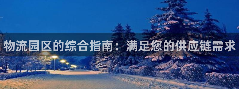 28圈分分压单双技巧：物流园区的综合