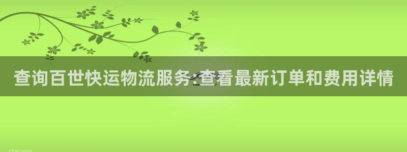 28圈链接是什么：查询百世快运物流服
